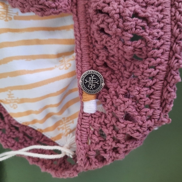 Free People She Made Me Essential Crop Crochet Bikini Top M/L NWT - Picture 6 of 10